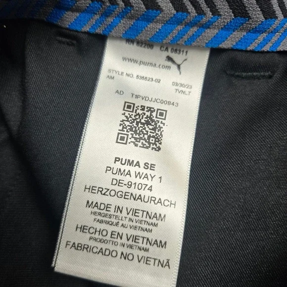 Puma Golf Mens Dealer Pants Black UPF 50+ Performance 535523 28x30 NEW - Picture 4 of 9